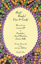 Beads Colorful Oval Style Invitation