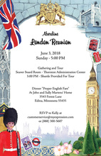 British London Themed Invitations