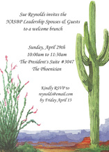 Mountainous Desert Sedona Cactus Invitation