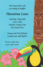 Parrot In Tropical Paradise Invitations