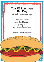 Traditional American Hot Dog Invitation