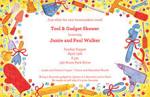 Assortment Tools Gadget Shower Invitation