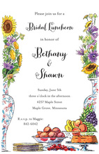 Decorated Floral Brunch Buffet Invitations