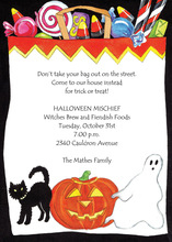Candy Filled Halloween Invitations