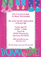 Pajama Time Girls Party Invitations