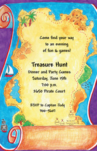 Burried Pirate Treasure Invitation
