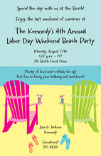 Cozy Shore Beach Chairs Invitation