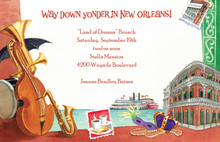 Stamp New Orleans Date Invitations