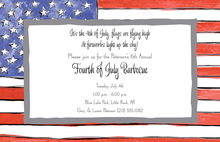 July Banner Patriotic Invitations