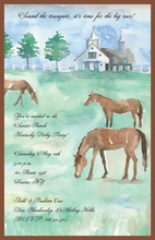 Watercolor Horse Farm Invitations