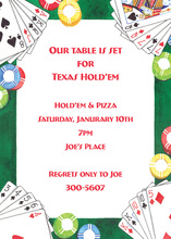 Inspired Poker Table Invitations