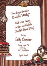 Treats And Sweets Chocolate Fantasy Invitation