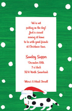 Christmas Puppy Spotty Invitation