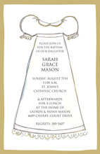 Traditional Girl Baptism Gown Invitation