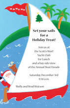 Christmas Santa Sailing Invitations