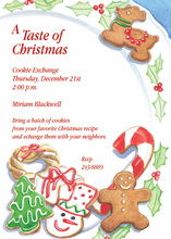 Variety Of Christmas Cookies Invitation