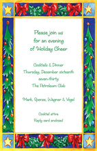 Decorated Holiday Mantel Invitation