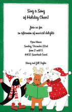Christmas Carolers Party Invitation