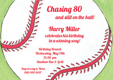 Unique Baseball Stitched Sides Birthday Invitations