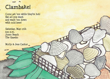 Exciting Traditional Clambake Color Invitations