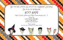 Hoots Spooks Halloween Invitations