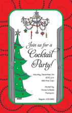 Funky Chandelier Holiday Invitations