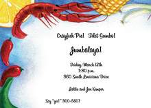 Wooden Low Country Boil Party Invitations
