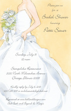 Beautiful White Wedding Dress Invitations