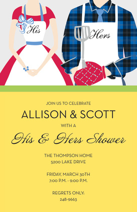 Grilling Event Couple Invitations
