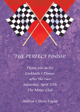 Purple Texture Two Racing Flags Invite