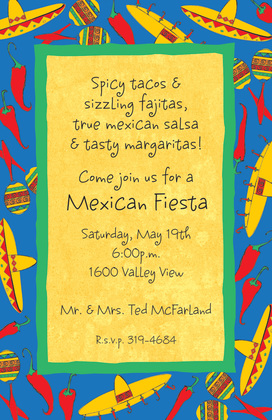 South Of The Border Red Fiesta Invites
