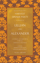 Fall Leaves Gold Texture Invitations