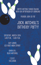 Bowling Strike Party Invitations