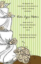 Modern Wedding Cake Floral Decoration Invitations